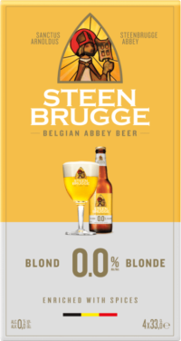 Steenbrugge blond 0.0% set met 4 flesjes van 33cl